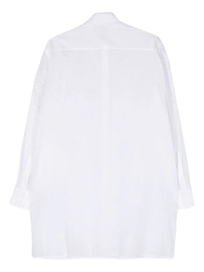 Floral-Appliqué Cotton Shirt
