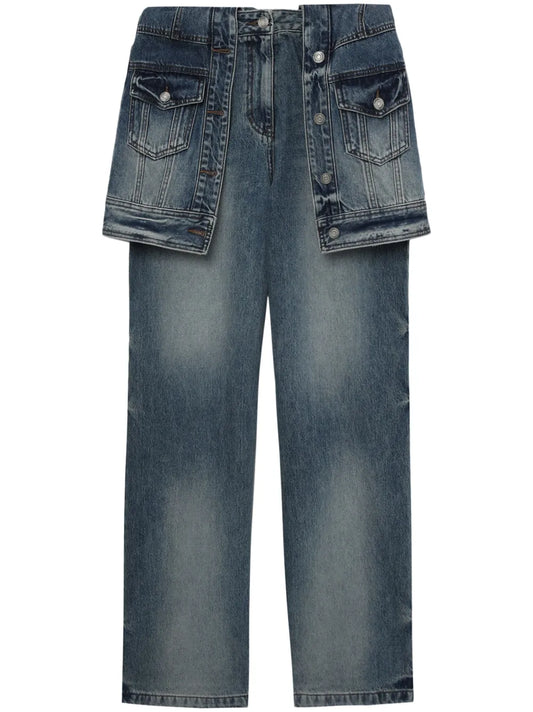 Layered Panelled Jeans