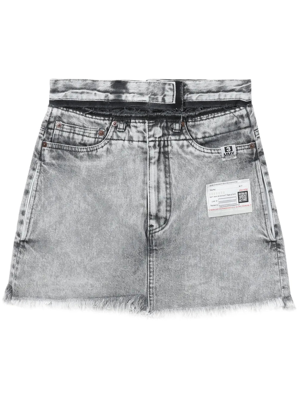 High-Rise Denim Mini Skort