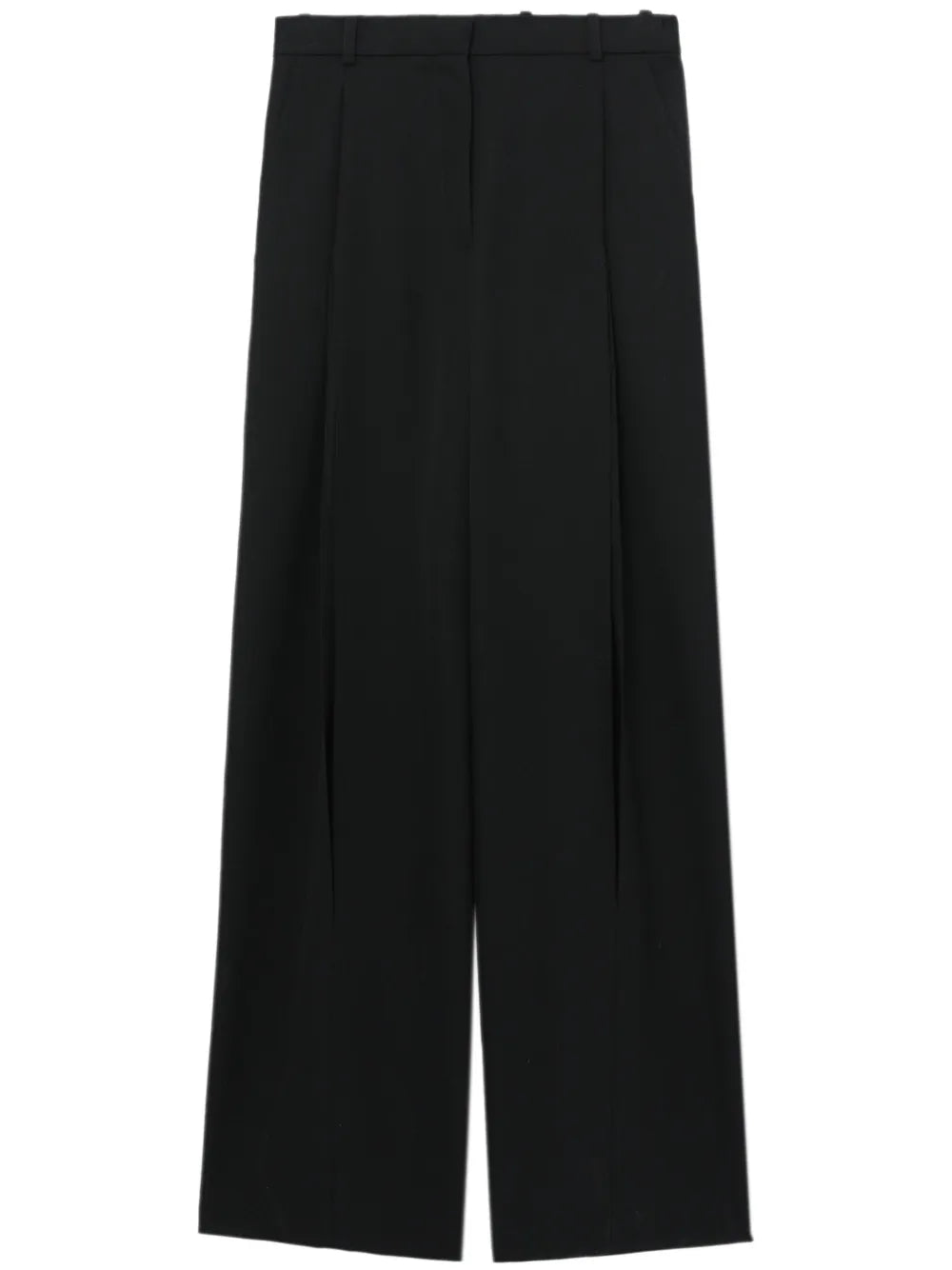 Pleat-Detail Wide-Leg Trousers