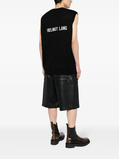 Intarsia-Knit Crew-Neck Vest