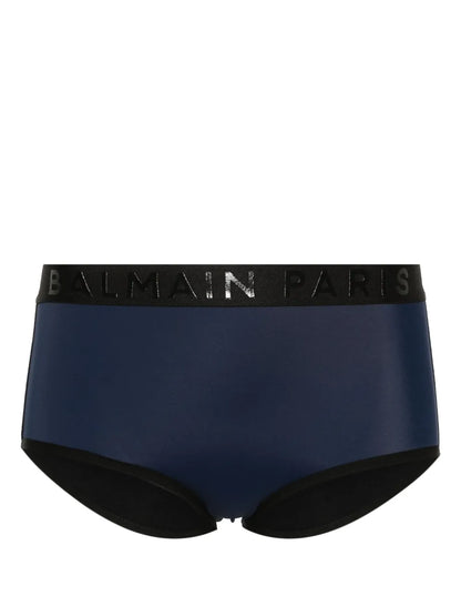 Logo-Waist Bikini Bottoms