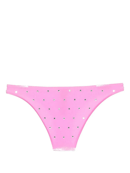 Crystal-Embellished Velvet Bikini Bottom