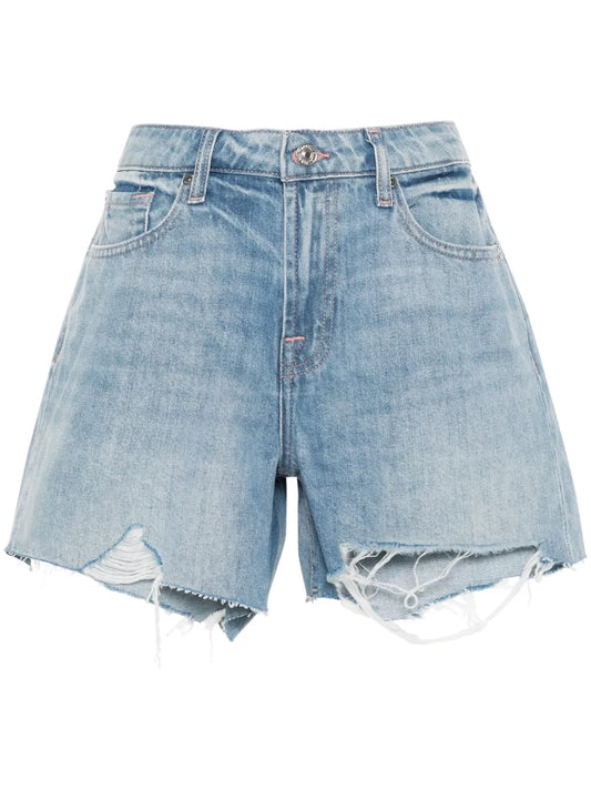 Distressed Denim Shorts