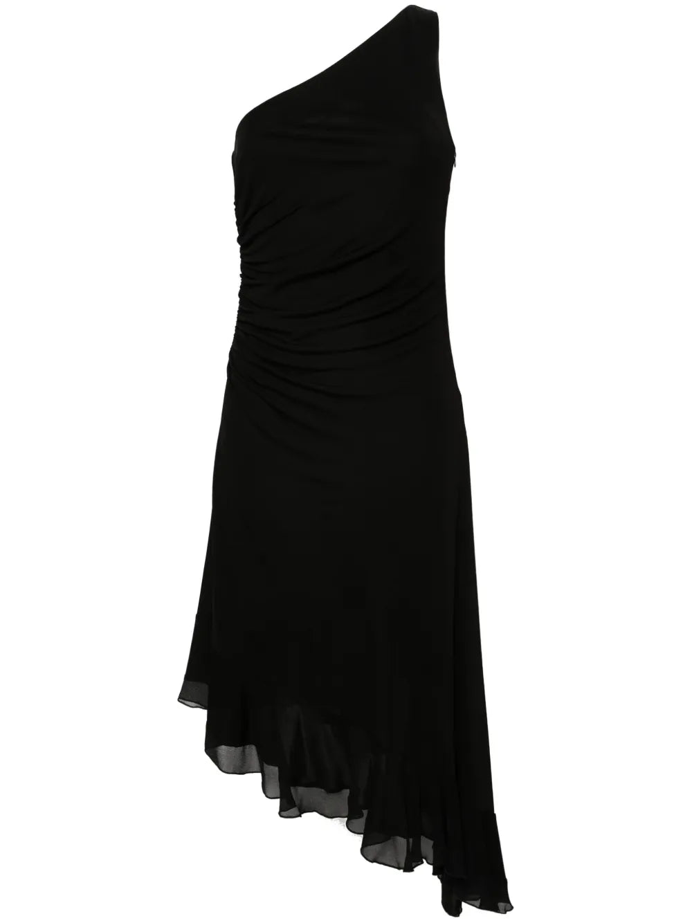 Drape-Detail One-Shoulder Dress