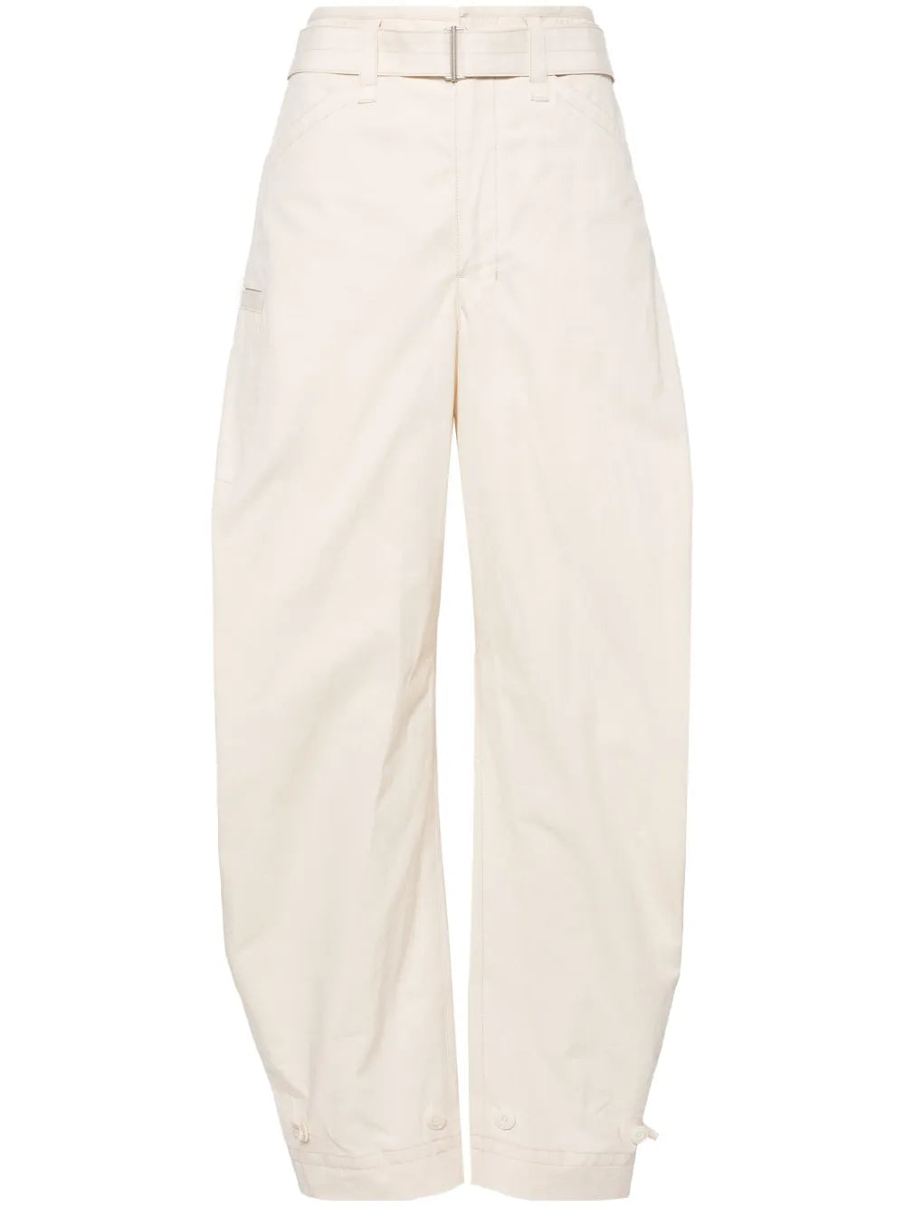 Belted Tapered-Leg Trousers