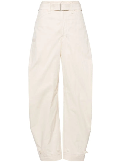 Belted Tapered-Leg Trousers