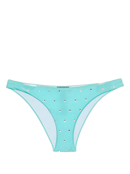 Crystal-Embellished Velvet Bikini Bottom
