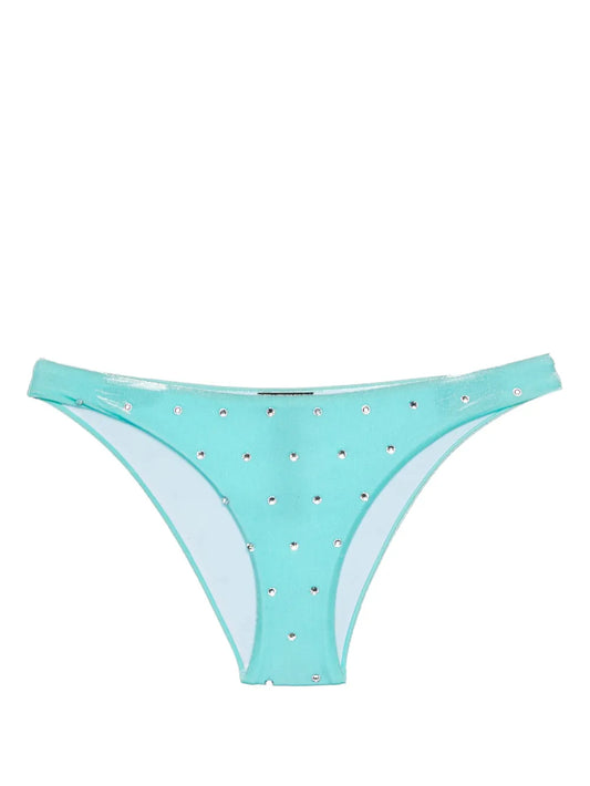 Crystal-Embellished Velvet Bikini Bottom