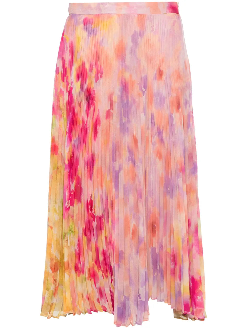 Floral-Print Pleated Skirt