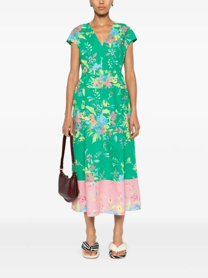 Floral-Print Cotton Dress