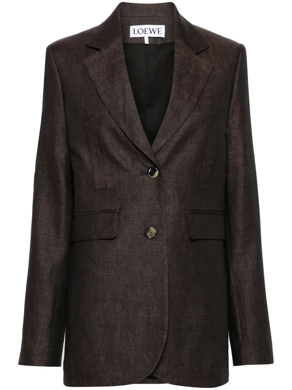 Single-Breasted Linen Blazer