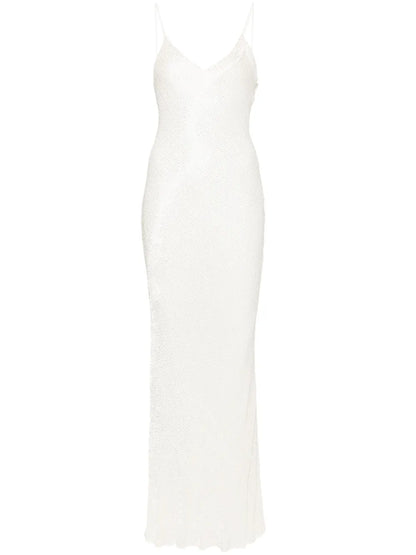 Bead-Embellished Maxi Dress