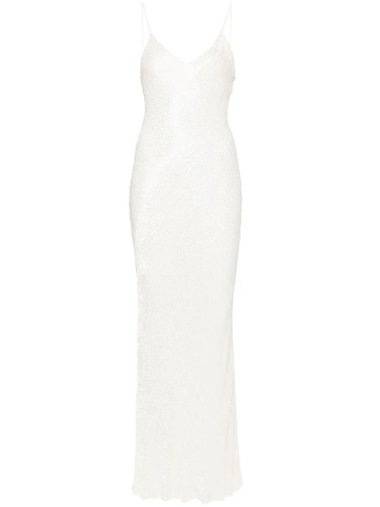 Bead-Embellished Maxi Dress