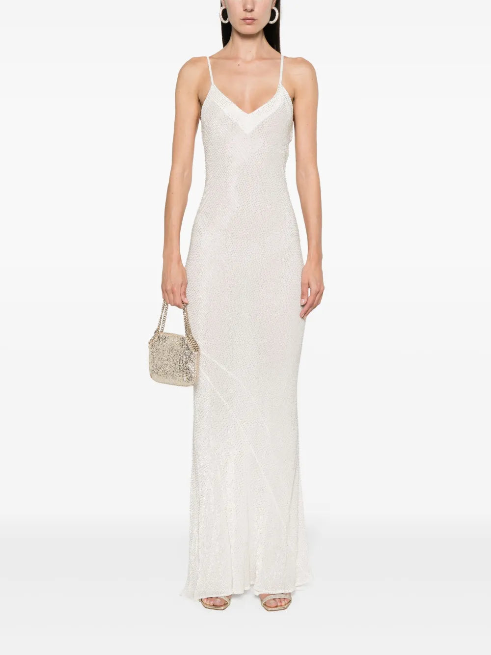 Bead-Embellished Maxi Dress