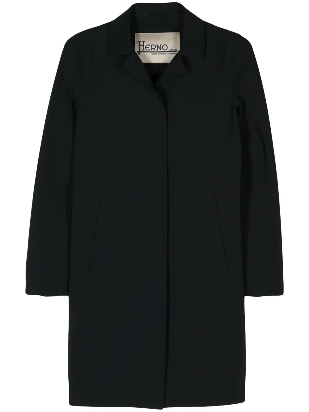 Notched-Collar Single-Breasted Coat