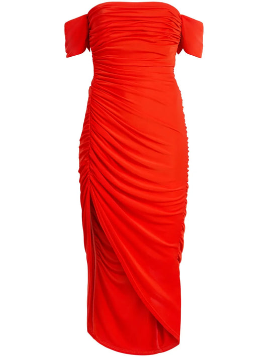 Delaney Ruched Midi Dress