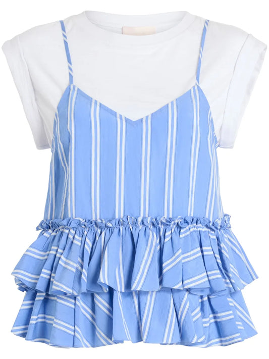 Samantha Layered Seersucker Top