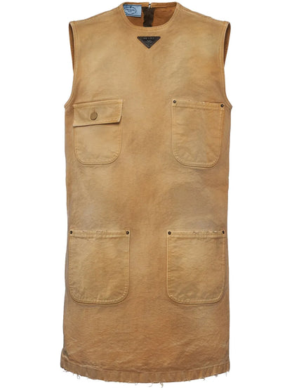 Logo-Triangle Canvas Minidress