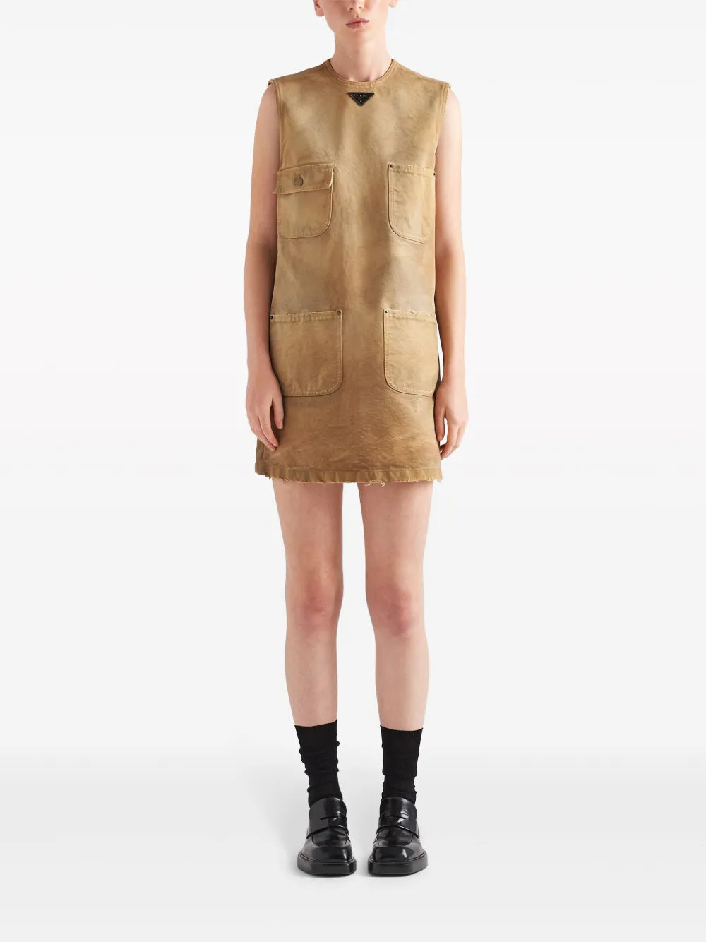 Logo-Triangle Canvas Minidress