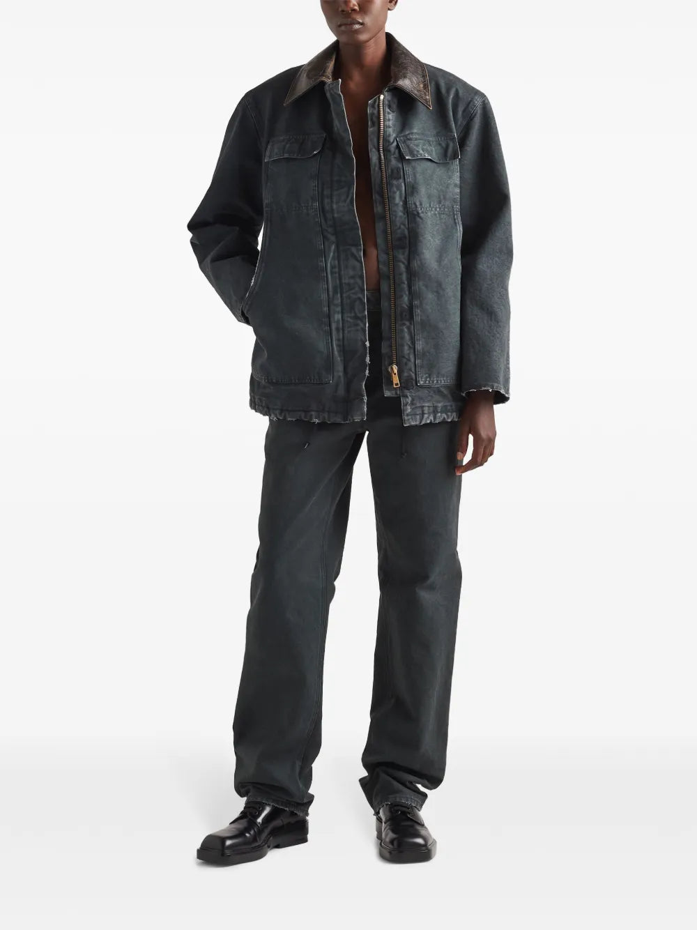 Triangle-Logo Canvas Jacket