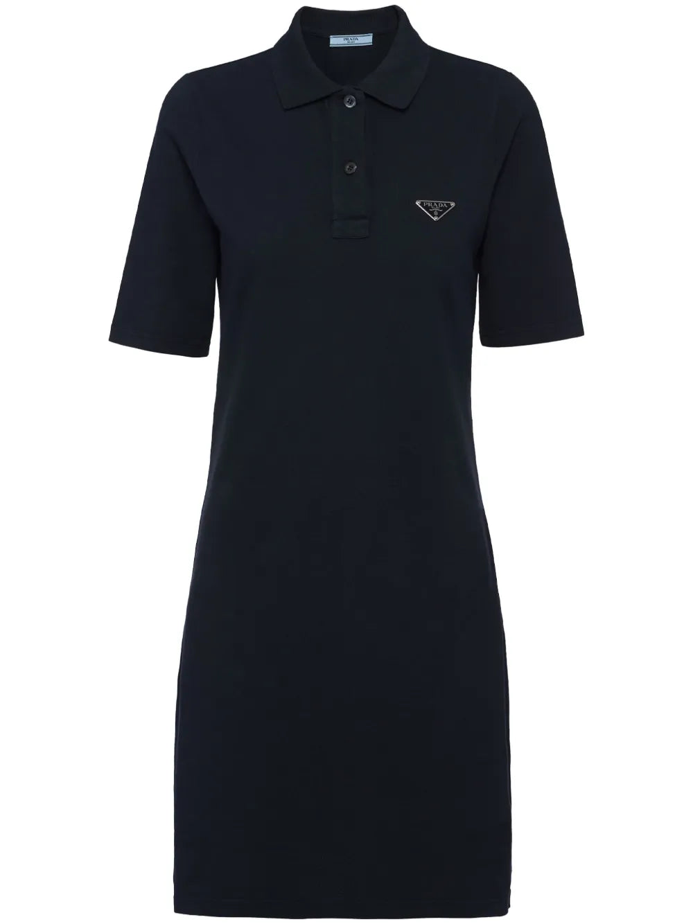 Triangle-Logo Cotton Polo Minidress