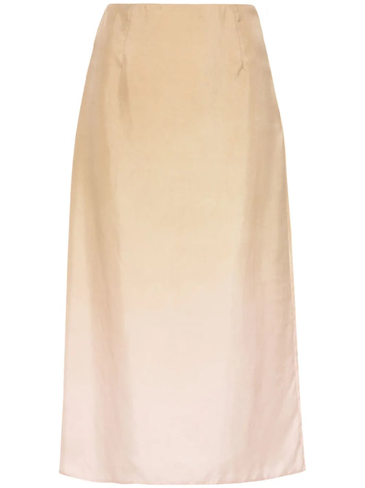 Gradient Silk Skirt