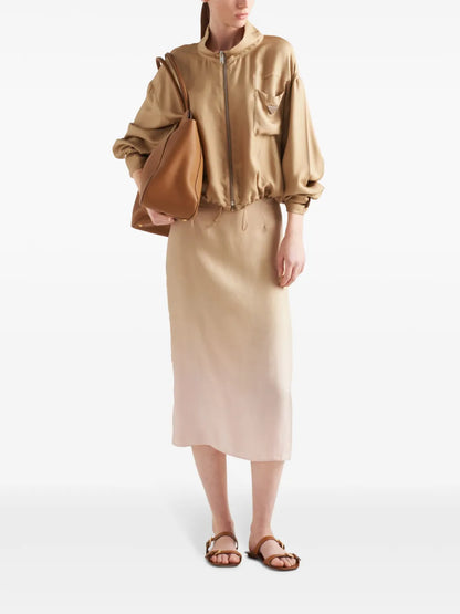 Gradient Silk Skirt