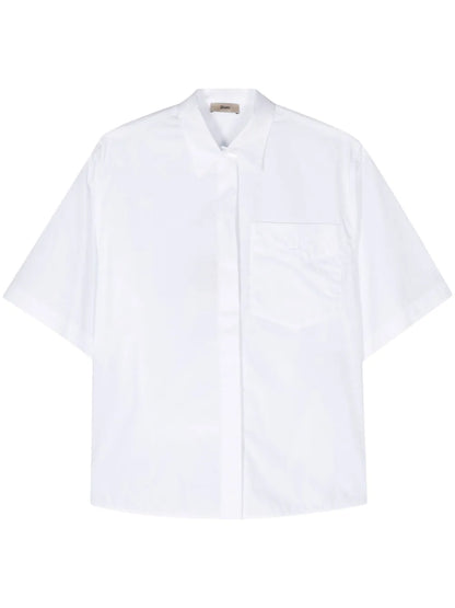 Logo-Embroidered Cotton Shirt
