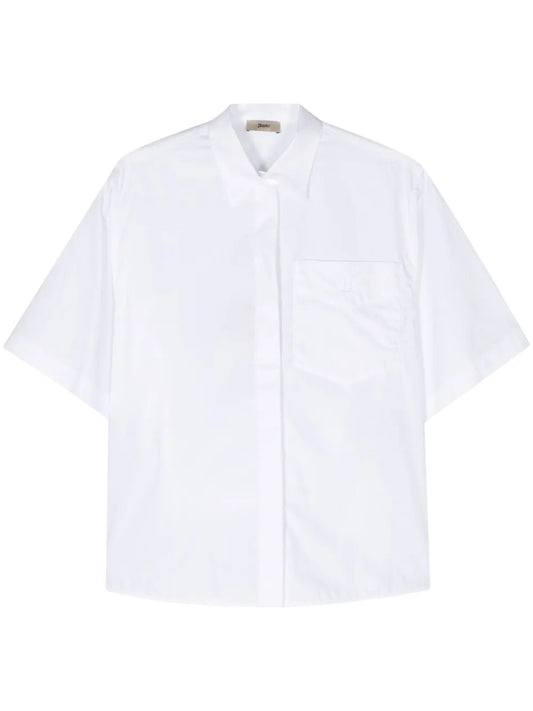 Logo-Embroidered Cotton Shirt