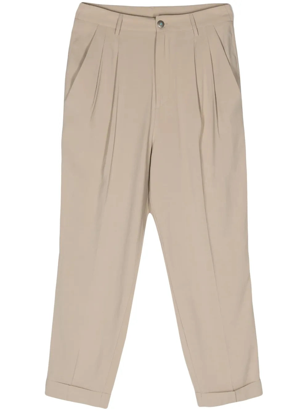 High-Waist Tailored Cropped Trousers