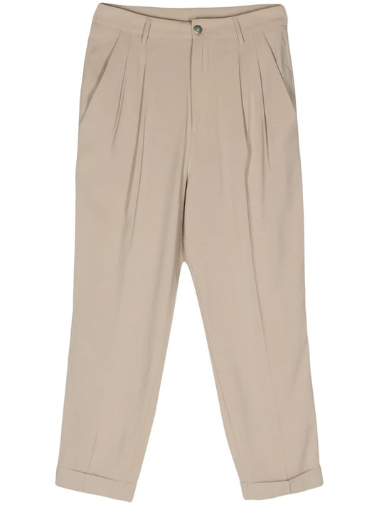 High-Waist Tailored Cropped Trousers