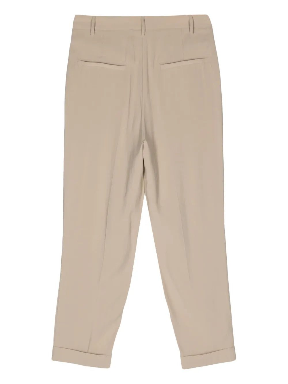 High-Waist Tailored Cropped Trousers