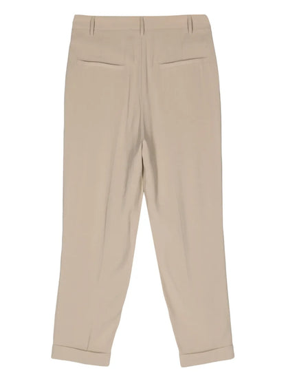 High-Waist Tailored Cropped Trousers