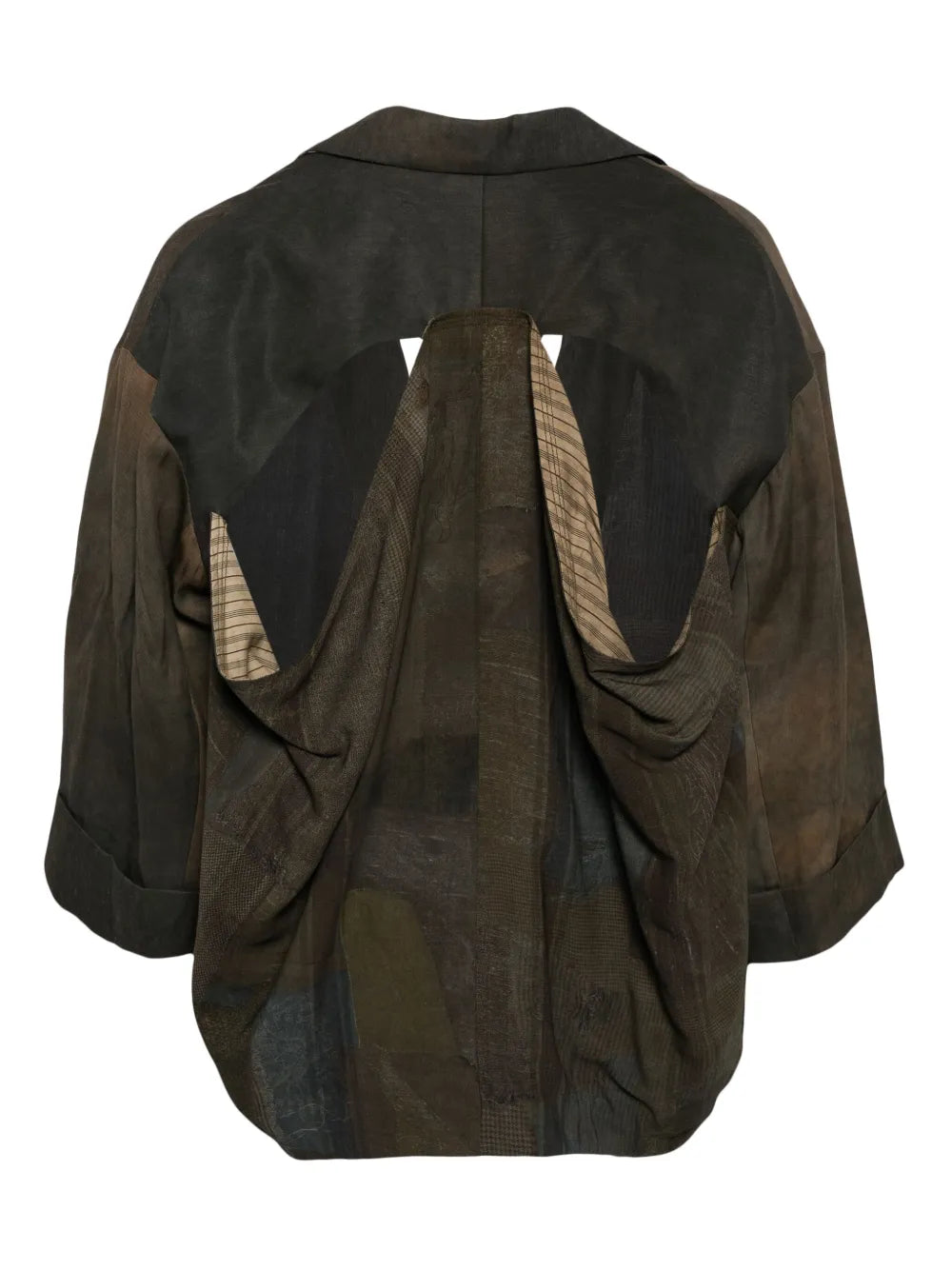 Cut-Out Draped Blazer