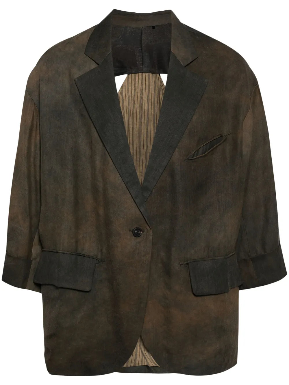 Cut-Out Draped Blazer