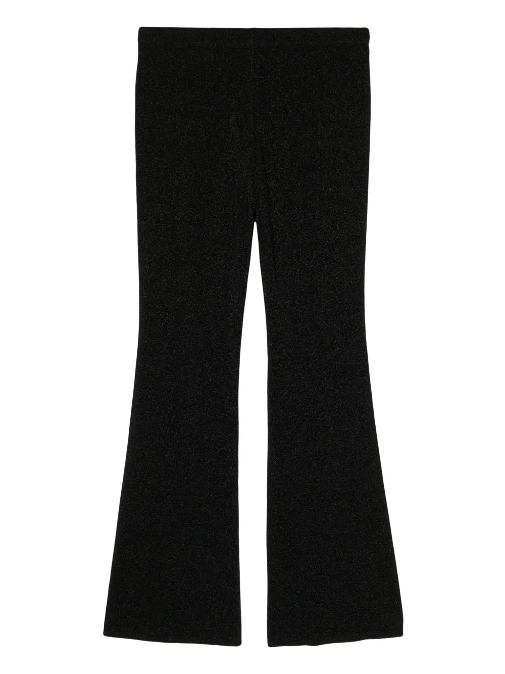 Logo-Embroidered Lurex Flared Trousers
