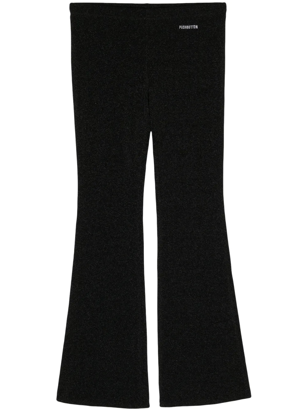 Logo-Embroidered Lurex Flared Trousers