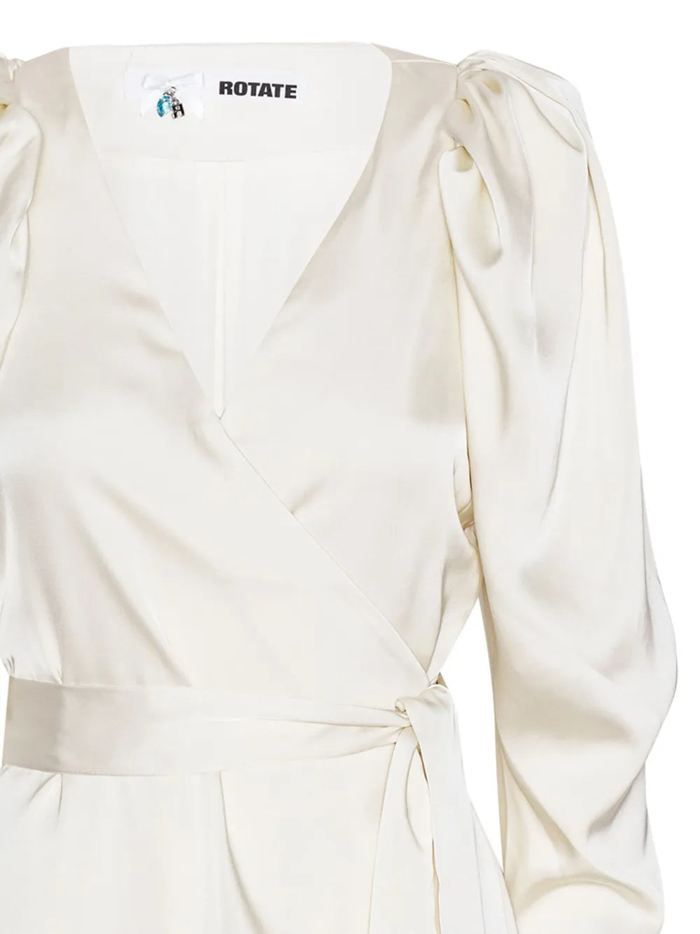 Wrap-Design Satin Midi Dress