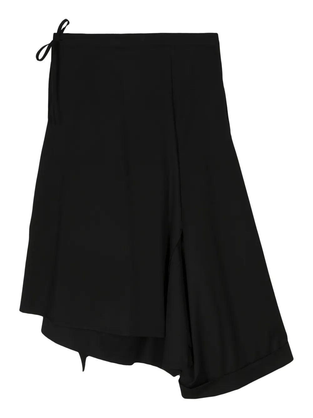 Asymmetric Wool Midi Skirt