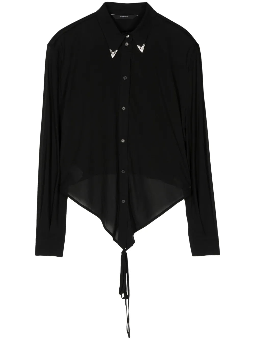 Collar-Detail Strap-Detail Shirt