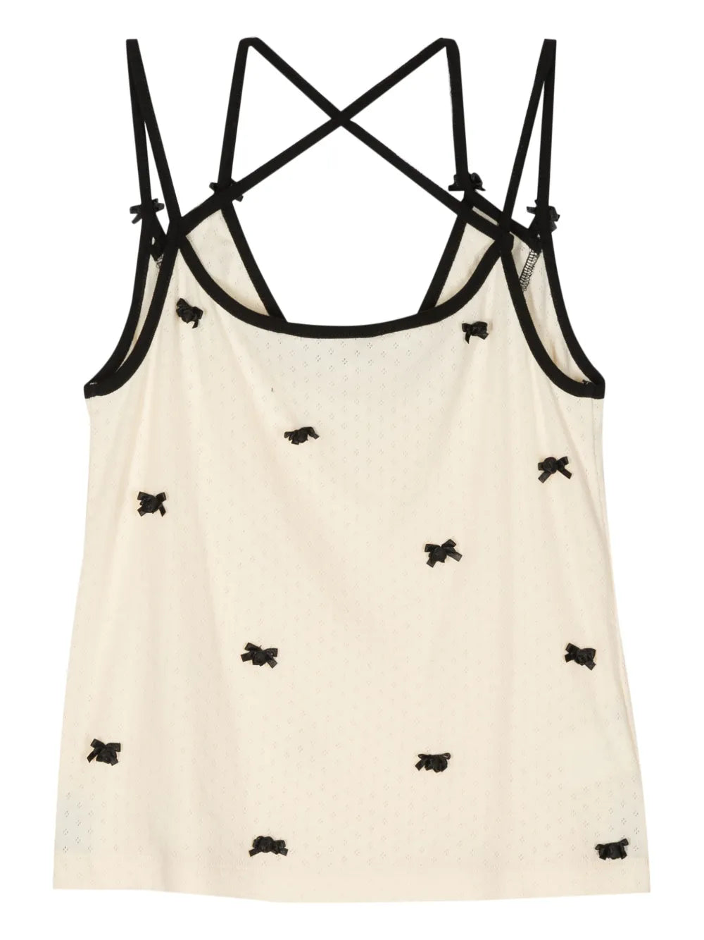 Bow-Appliqué Cotton Top