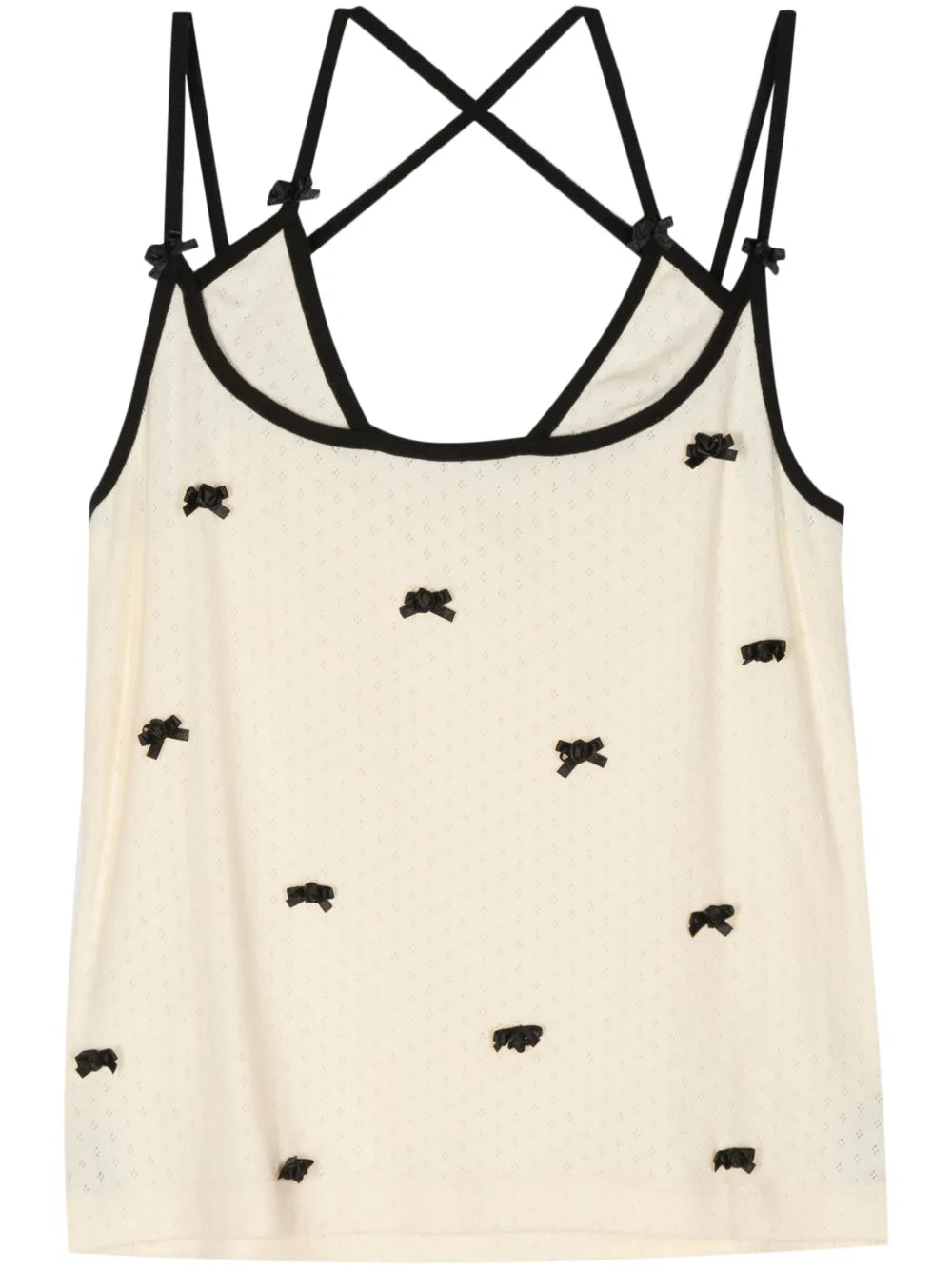 Bow-Appliqué Cotton Top