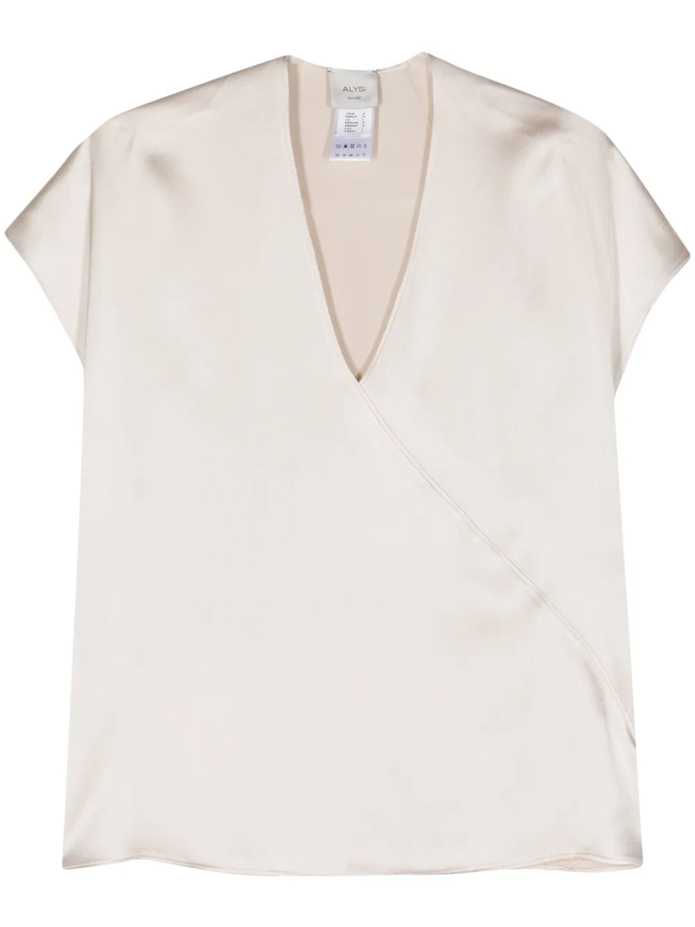 Seam-Detail Satin Blouse
