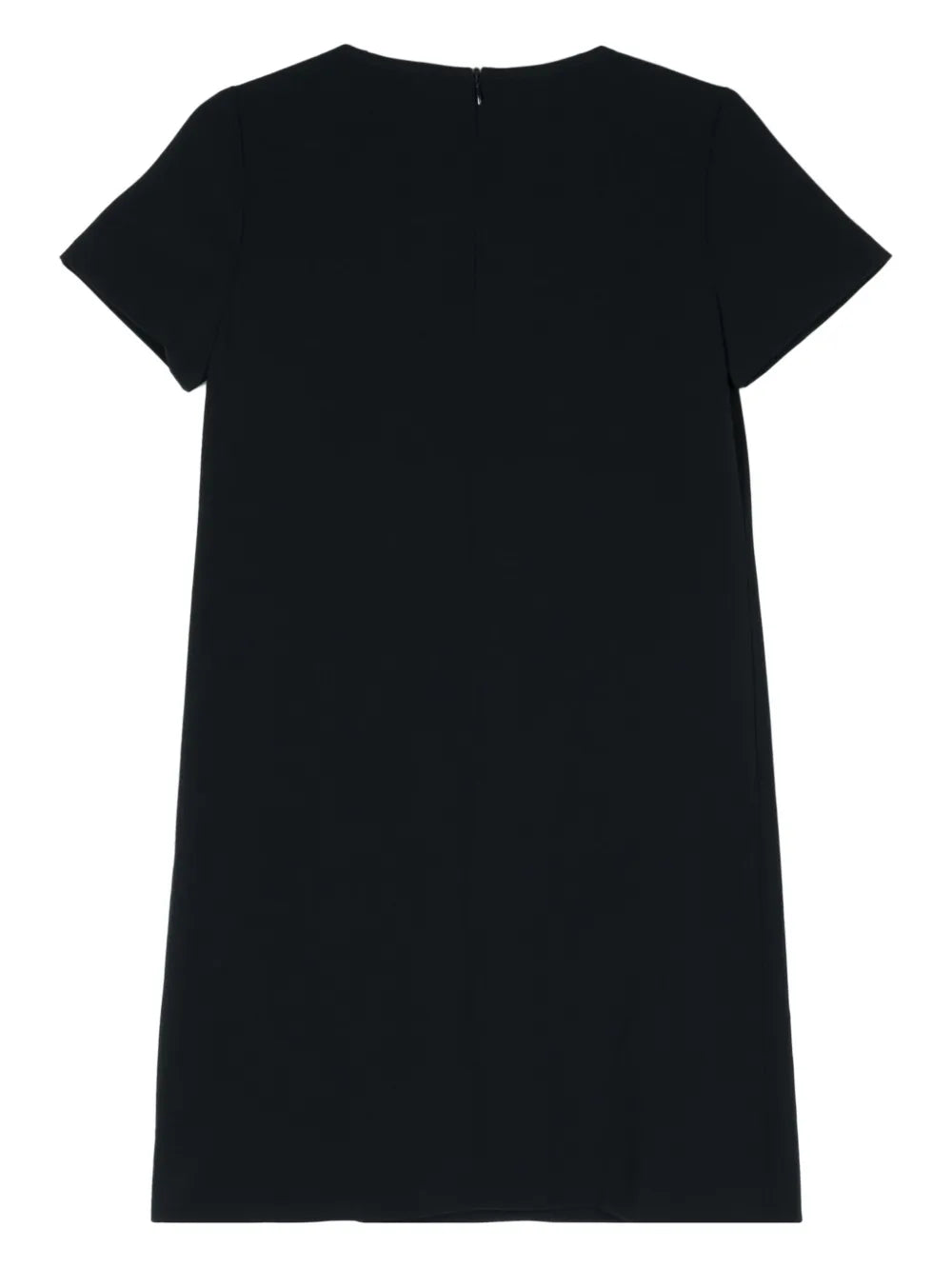 Round-Neck Crepe Shift Dress