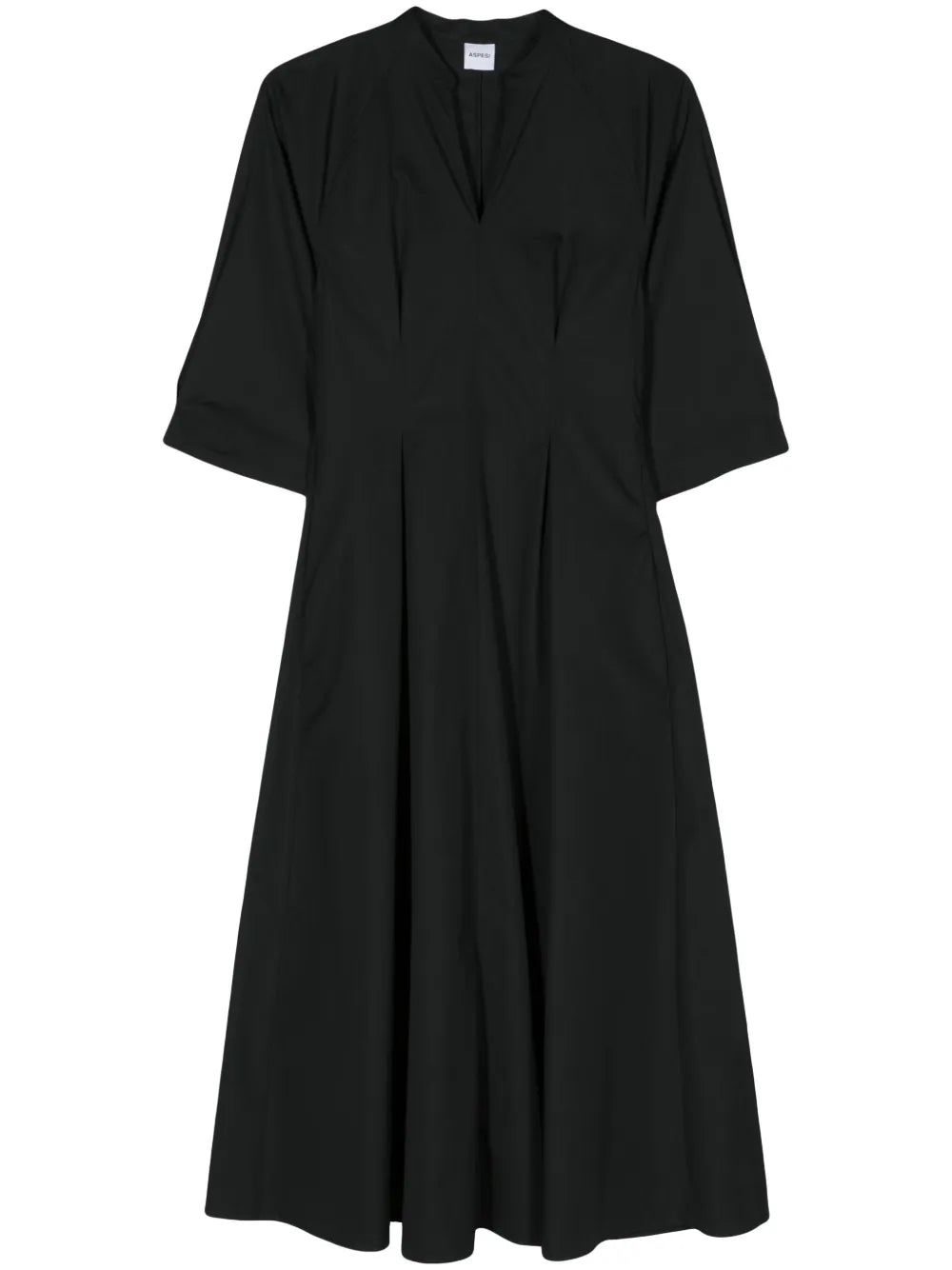 Poplin Flared Maxi Dress