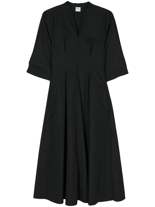 Poplin Flared Maxi Dress