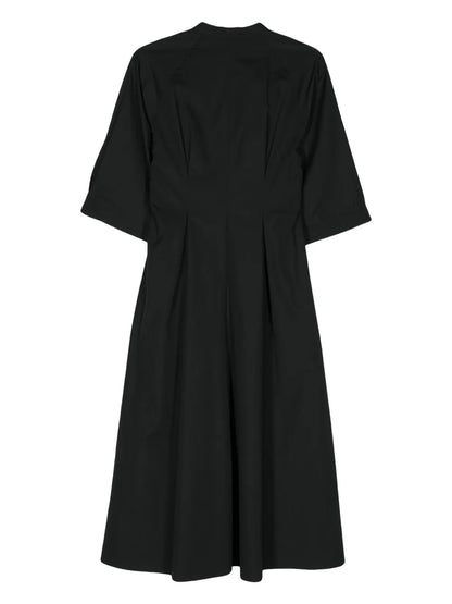 Poplin Flared Maxi Dress