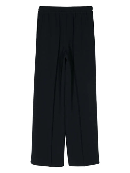 Straight-Leg Crepe Trousers