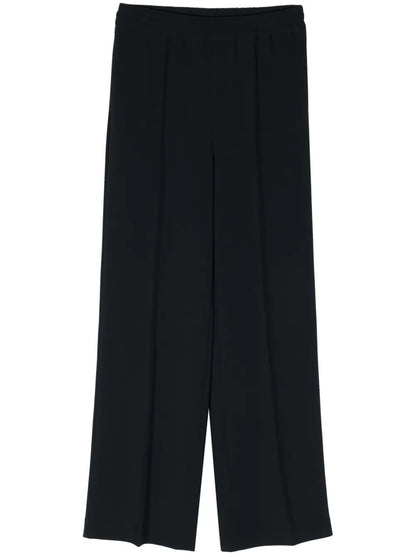 Straight-Leg Crepe Trousers